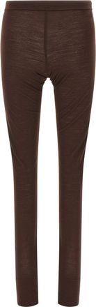 Jil Sander Womens Bordeaux Polyester Leggings Clothing