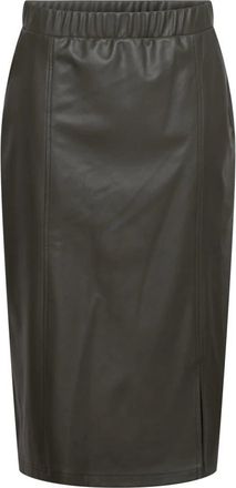 &Co Woman Henrieke Rok - Dames - Rokken - Groen - Maat: XS Vinyl
