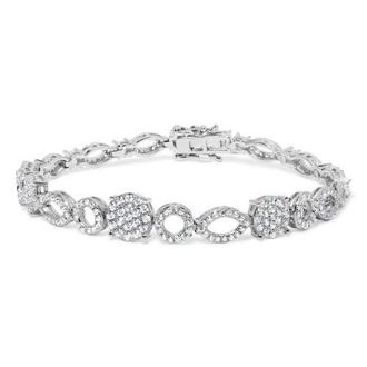House of Brilliance 10K White Gold 3.00 Cttw Diamond Link Bracelet at Nordstrom