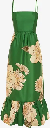 Alemais Langes Satin-Tr&auml;gerkleid Sage