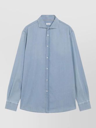 Brunello Cucinelli mens shirt long sleeves buttoned cuffs collar