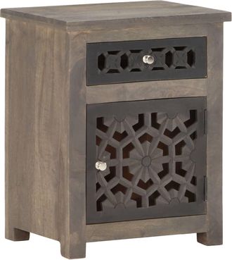 vidaXL Mesita De Noche De Madera Maciza De Mango 40x30x50 Cm Vidaxl