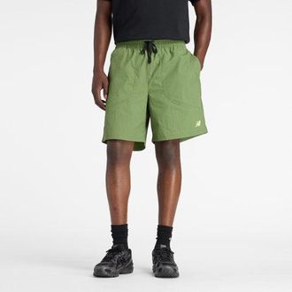 New Balance Uomo Castlefield Woven Short 7 in Verde, Politessuto, Taglia 2XL