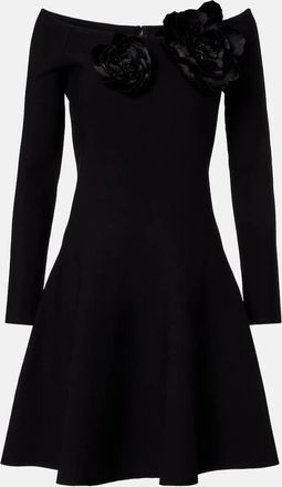 Oscar De La Renta Abito corto off-shoulder con applicazioni