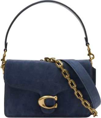Coach Shoulder Bags, female, Blue, Size: ONE SIZE Chain Tabby Shoulder Bag