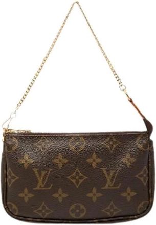 Louis Vuitton Pre-owned Mini Pochette Accessoires - Dames - Pre-owned - Bruin - Maat: ONE Size