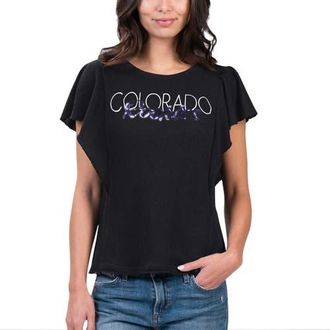 G-III 4Her by Carl Banks Womens G-III 4Her by Carl Banks Black Colorado Rockies Crowd Wave T-Shirt at Nordstrom, Size X-Large