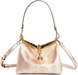 Etro Small Vela Wave Leather Shoulder Bag in M0421 Beige at Nordstrom