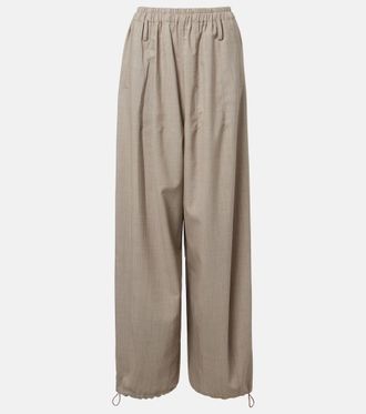 Frankie Shop Oakdale virgin wool wide-leg pants