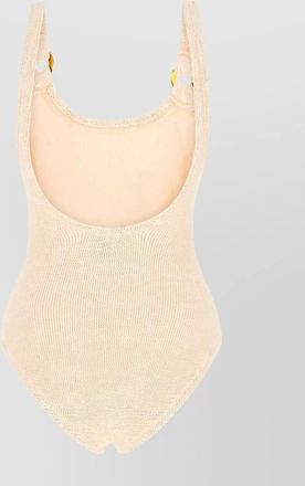 Hunza G stretch nylon swimsuit domino