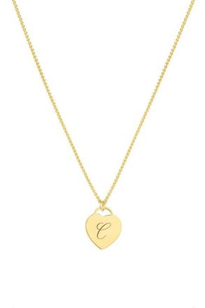 Set & Stones Alice Initial Heart Necklace in Gold /C at Nordstrom