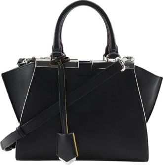 Fendi Pre-owned Vintage Leren Handtas - Dames - Vintage Handtas - Zwart - ONE Size - Leer - Vintage