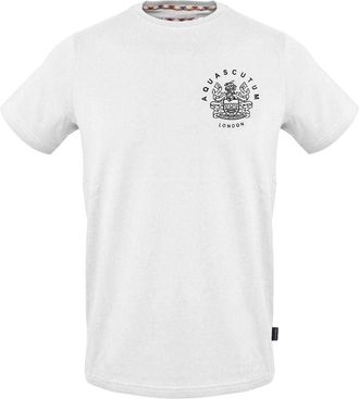 Aquascutum Heren Logo Crew Neck Regular T-shirt (Wit)