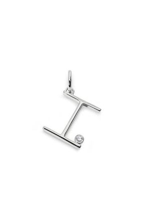 Monica Vinader Lab Grown Diamond Initial Pendant in Sterling Silver I at Nordstrom