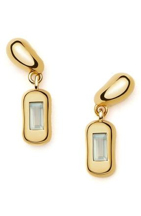 Missoma Molten Stone Baguette Drop Earrings in Gold at Nordstrom