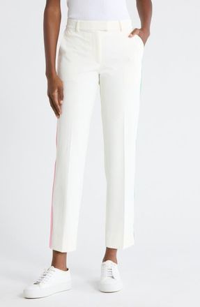 G/Fore Tux Shadow Straight Leg Golf Pants in Chalk White at Nordstrom, Size 10