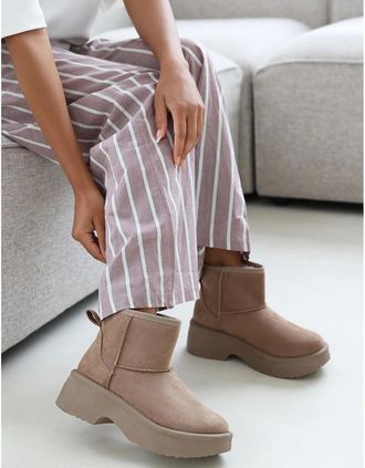 Where's That From Womens Platform Ank - Brown/Brown - Size: 7