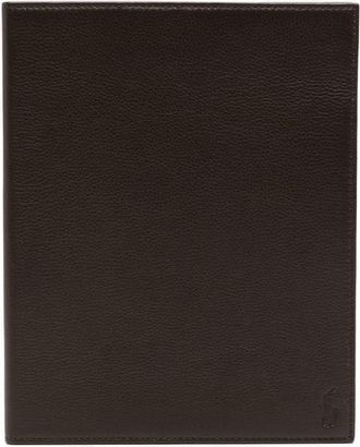 Polo Ralph Lauren embossed-logo detail ID-card holder - unisex - Leather - One Size - Brown