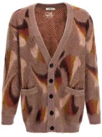 Etro paisley-pattern cardigan - men - Polyester/Virgin Wool/Polyamide - M - Brown