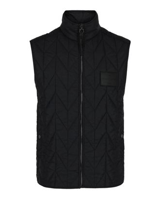 Ferragamo Mens Chevron Quilted Vest In Navy