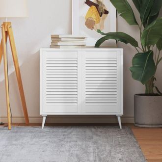 vidaXL Puerta De Armario Lamas 2 Uds Madera Pino Blanco 61,5x39,4 Cm Vidaxl