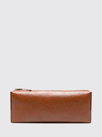 Elisabetta Franchi Clutch rettangolare con manico sul fondo e logo metallico