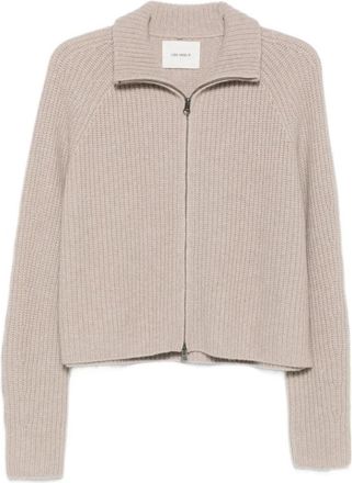Lisa Yang Sadie Zip Cardigan - Dames - Cashmere truien - Beige - XS - Kasjmier - Truien & Vesten