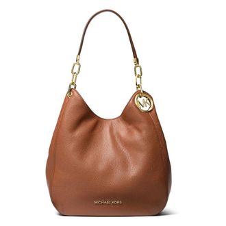 Michael Kors Tassen, Dames, Bruin, ONE Size, Katoen, Lillie Schoudertas