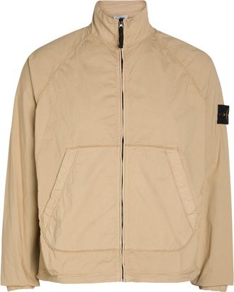 Stone Island Logo Stretch-cotton Jacket - Sand - XL