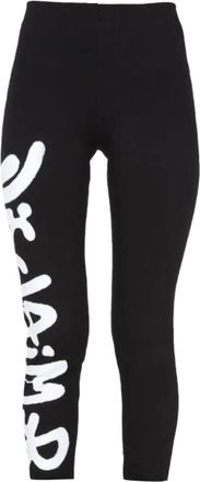 Disclaimer ribbed printed leggings - women - Viscose/Polyamide/Elastane - S - Black