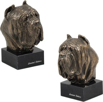 OEM Mast&iacute;n Napolitano, Mast&iacute;n Napolitano, Mastino Napoletano - Estatuilla De Perro, Busto Sobre Base De Piedra, Escultura, Trofeo Para La Exposici&oacute;n Canin