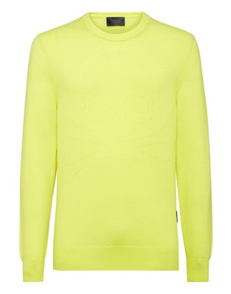 Philipp Plein Cashmere Pullover Round Neck LS Skull and Plein