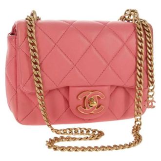 Chanel Pre-owned Leren Schoudertas - Dames - Pre-owned - Roze - Maat: ONE Size Leer