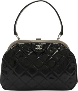 Chanel Pre-owned Handbags, female, Black, Size: ONE SIZE Pre-owned Matelasse Coco Mark One Handle Handbag