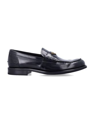 Prada Black Logo Loafers