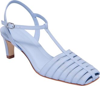 Bernardo Peoria Leather T-Strap Heel Sandal