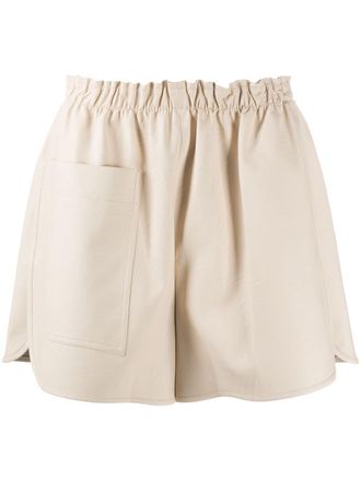 Stella McCartney high-waisted shorts - unisex - Cotton - 38 - Neutrals