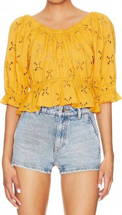 Free People Gardenia Top In Golden Girl