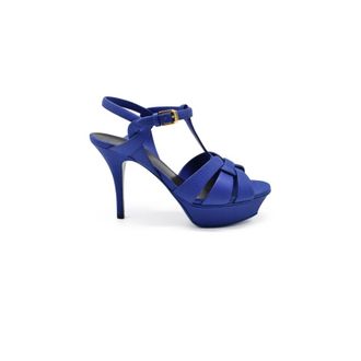 Saint Laurent Dames, Schoenen, Blauw, Maat: 35 1/2 EU Leer