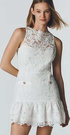 Saylor Drusilla Lace Drop-Waist Mini Dress