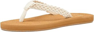 Roxy Porto V Womens Sandals Woven Cream : 10 M, Synthetic