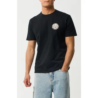 Rip Curl Wettie Icon Cotton Graphic T-Shirt in Black at Nordstrom, Size Xx-Large