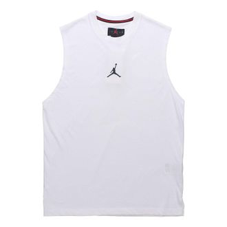 Nike Jordan Air Jordan Training Sports Quick-dry Knit Round Collar Vest Mens White DC3237-100