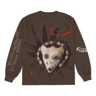 Travis Scott Reverse Jack Long Sleeve T-shirt Brown CJFN-SS84