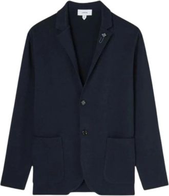 Lardini Giacca in maglia a 2 bottoni - Heren - Blazers - Blauw - S - Wol - Jassen