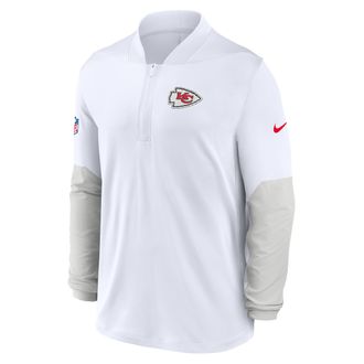 Nike Kansas City Chiefs Feel The Pressure Nike Mens Dri-FIT NFL 1/2-Zip Top in White | 03BA0CEB7G-RZB