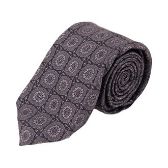 Kiton Corbata de Seda con Micropatr&oacute;n - Accessories - Hombre - P&uacute;rpura - ONE SIZE