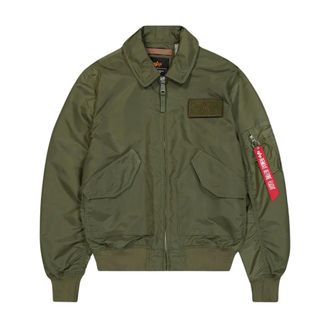 Alpha Industries Alpha Industries, Bomber Jackets, male, Green, Size: M CWU 36/P TT Light Bomber Jacket