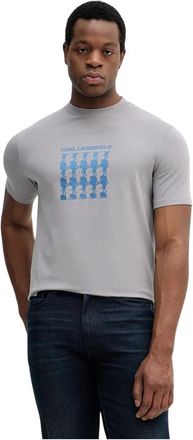 Karl Lagerfeld T-shirt - Heren - T-shirts - Grijs - XL - Katoen - Tops