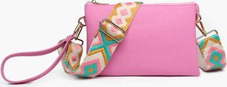 Jen & Co. Womens Izzy Crossbody Bag In Bubblegum